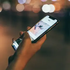 smartphone in a hand