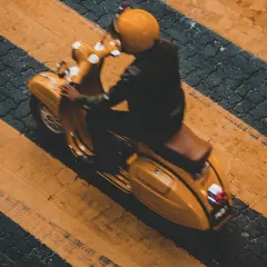 person on a scooter