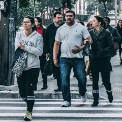 people crossing a road crossing