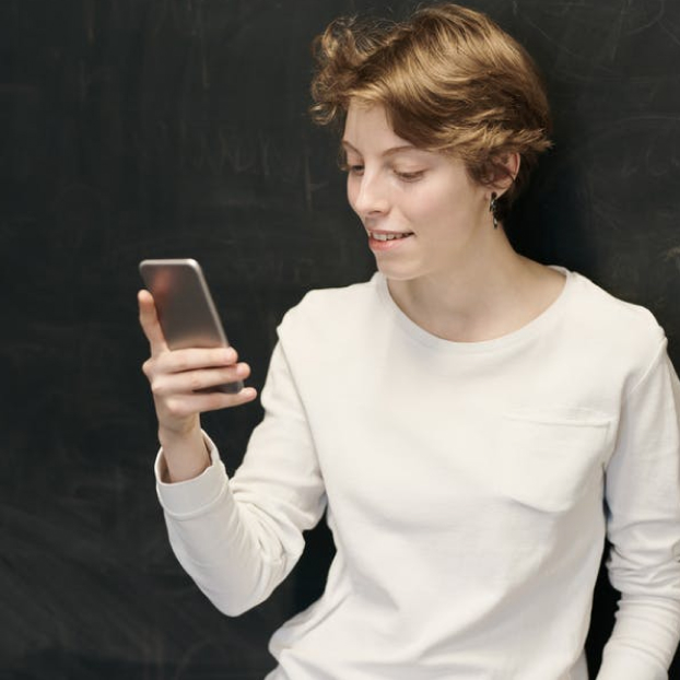 Woman using her smartphone