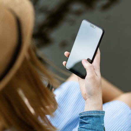 Woman using her smartphone